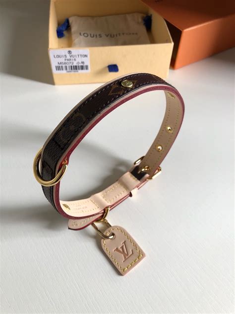 louis vuitton pet collar replica|louis vuitton dog collar leash.